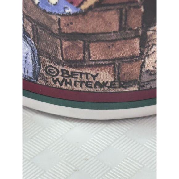 VTG BY CIC BETTY WHITAKER CHRISTMAS SANTA, TREE & FIRE PLACE COFFEE CUP/MUG - Picture 6 of 11